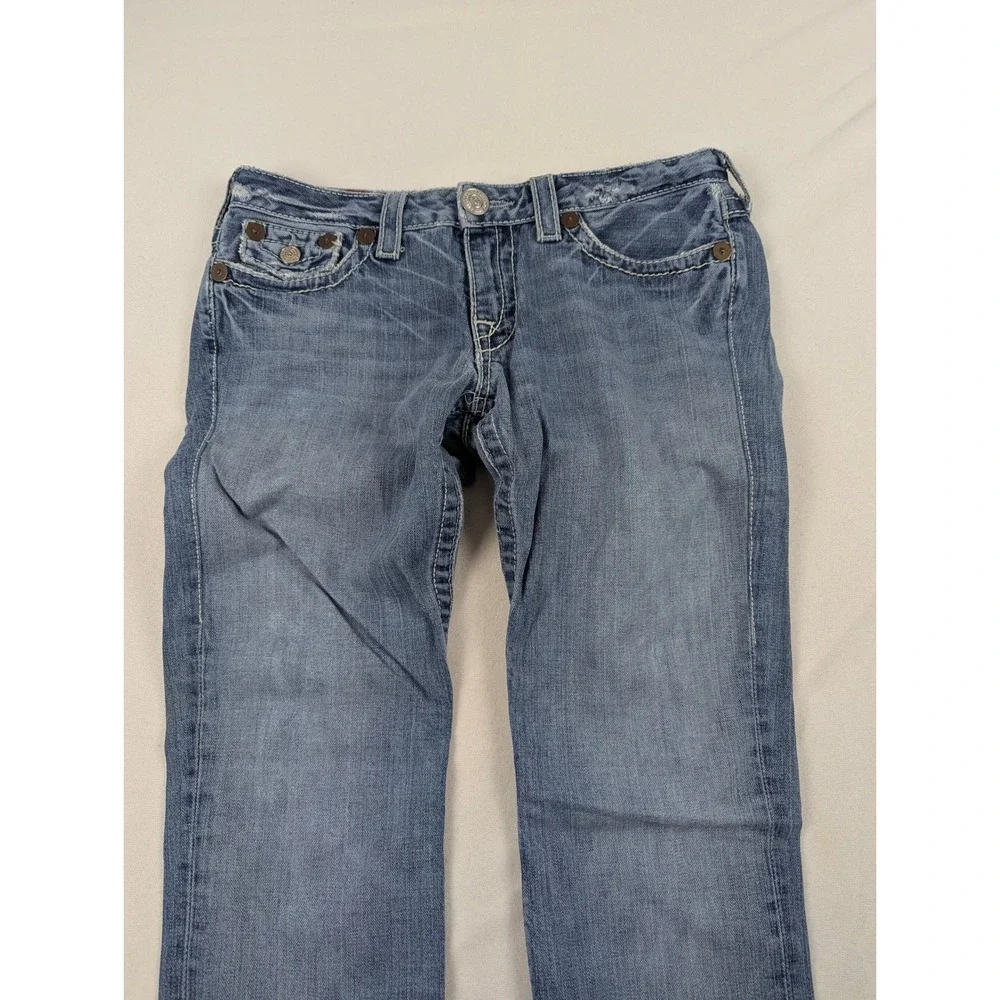 True Religion Billy Big T Mens Blue Bootcut Jeans Size 31 Made in USA